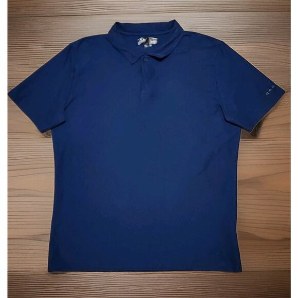 Oakley Men's L Clubhouse RC Polo 2.0 Hydrolix Performance Navy Blue Classic Fit - Picture 1 of 10